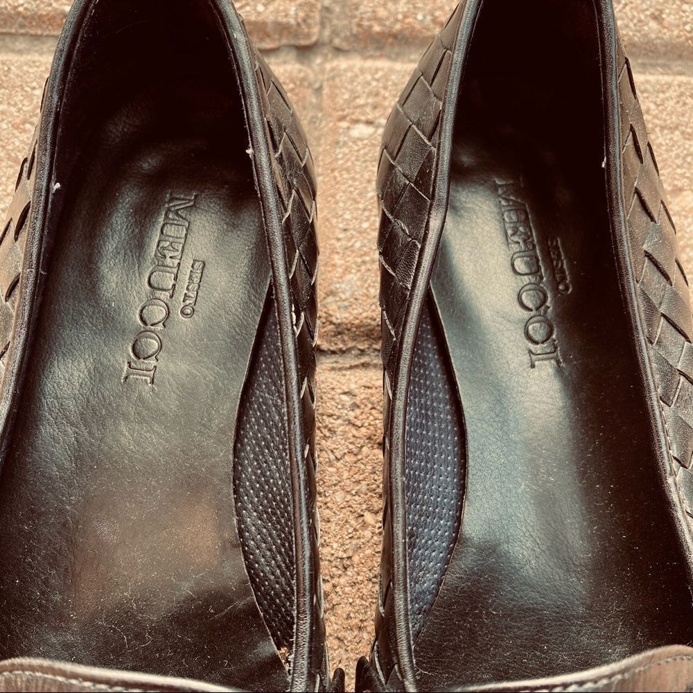 Sesto Meucci Italian loafers basket weave sz 5 - Picture 2 of 9